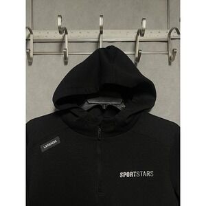 Legends Hoodie Men L‎ Blk Hawthorne Tech 1/4 Zip Sport Stars Pullover Curved Hem